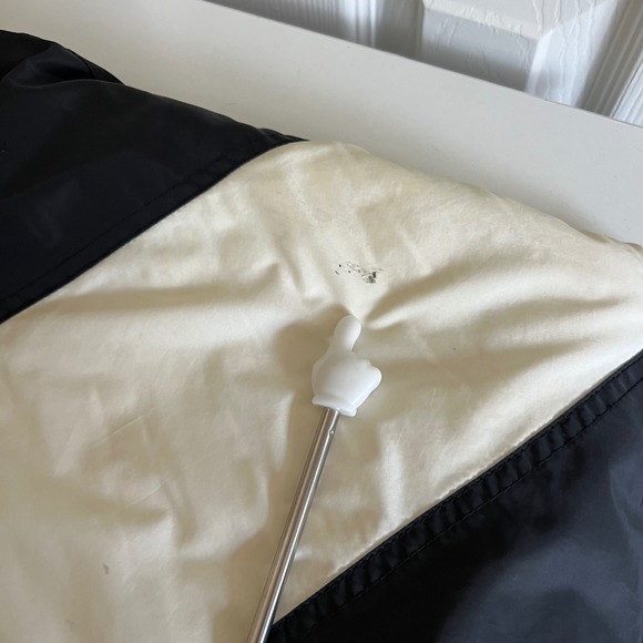 Vintage Adidas Jacket Black White Oversized Windbreaker Mens XL Retro - Picture 6 of 10